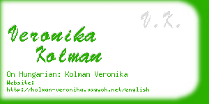 veronika kolman business card